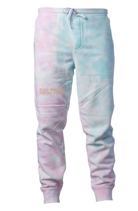 God Works For the Good Tie Dye Jogger Pants