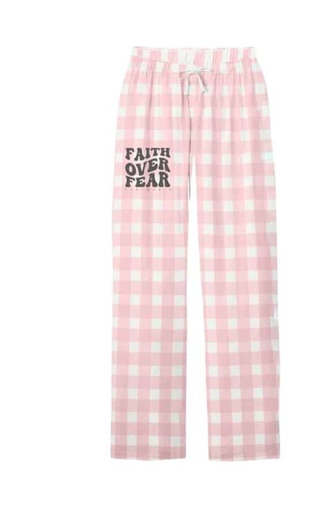 jpg Faith Over Fear Women Flannel Plaid Pant