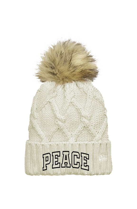 jpg PEACE Furr Pom Beanie