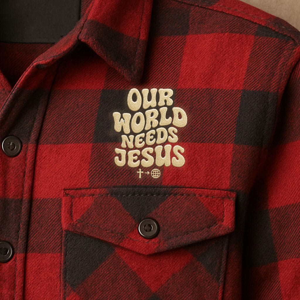 Our World Needs Jesus red Our World Needs Jesus red