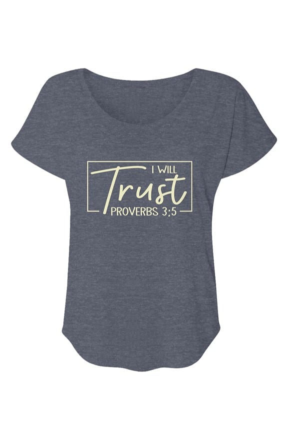 Timeless I Will Trust Proverbs Dolman Tee vintagenavy Timeless I Will Trust Proverbs Dolman Tee vintagenavy