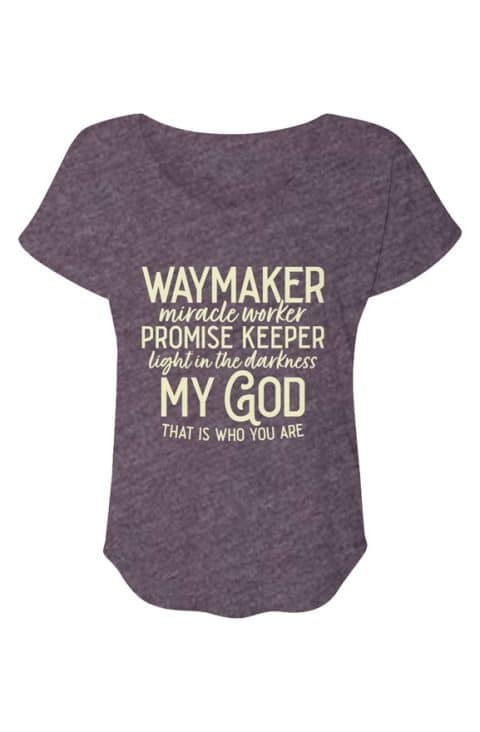 Waymaker Dolman Tee vintagepurple